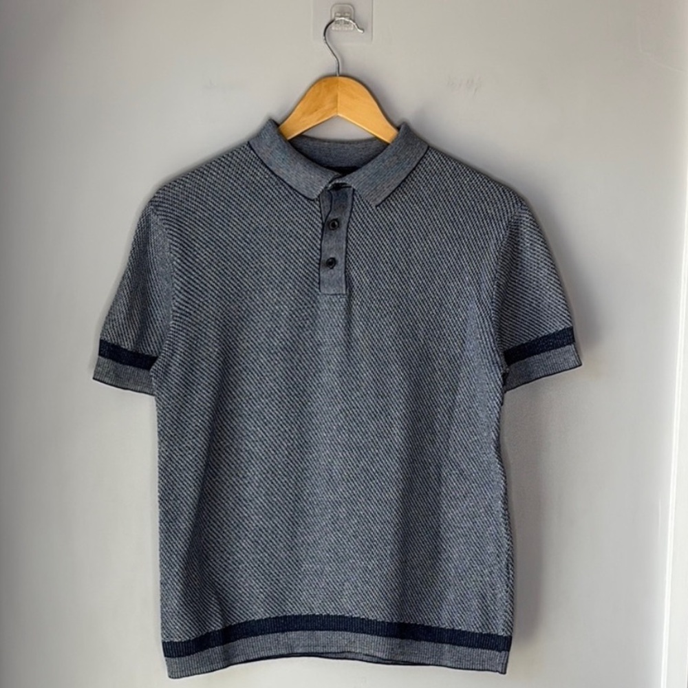 Zara Man Cotton Textured Polo Shirt